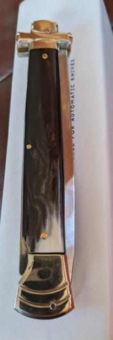 NEW PRIMO HORN A.G.A. CAMPOLIN 11" AUTOMATIC MALTESE SOLID NICKEL SILVER BOLSTERS, W/BOX 