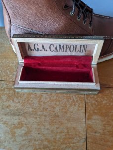 NEW PRIMO HORN A.G.A. CAMPOLIN 11" AUTOMATIC MALTESE SOLID NICKEL SILVER BOLSTERS, W/BOX 