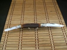 SCHRADE OLD TIMER 858 LUMBERJACK USA MADE VINT. OLDER HIGH CARBON STEEL BLADES POCKET KNIFE & SHEATH