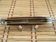 SCHRADE OLD TIMER 858 LUMBERJACK USA MADE VINT. OLDER HIGH CARBON STEEL BLADES POCKET KNIFE & SHEATH