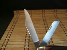 SCHRADE OLD TIMER 858 LUMBERJACK USA MADE VINT. OLDER HIGH CARBON STEEL BLADES POCKET KNIFE & SHEATH
