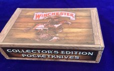 Winchester Pocket Knife Swing Guard Collectors Edition Checkered Bone Cheetah 