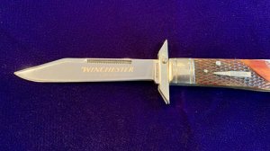 Winchester Pocket Knife Swing Guard Collectors Edition Checkered Bone Cheetah 