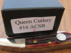 Queen Amber Carved Stag Bone Texas Toothpick Model # 16
