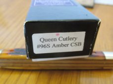 Queen Amber Carved Stag Bone Doctors Knife Pattern #96S