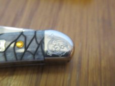 Case XX 2006 SFO Black Tiny Texas Toothpick Scrolled Bolsters Arrowhead Shield  Pattern # 610096 SS