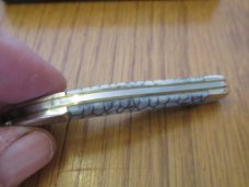 Case XX 2006 SFO Black Tiny Texas Toothpick Scrolled Bolsters Arrowhead Shield  Pattern # 610096 SS