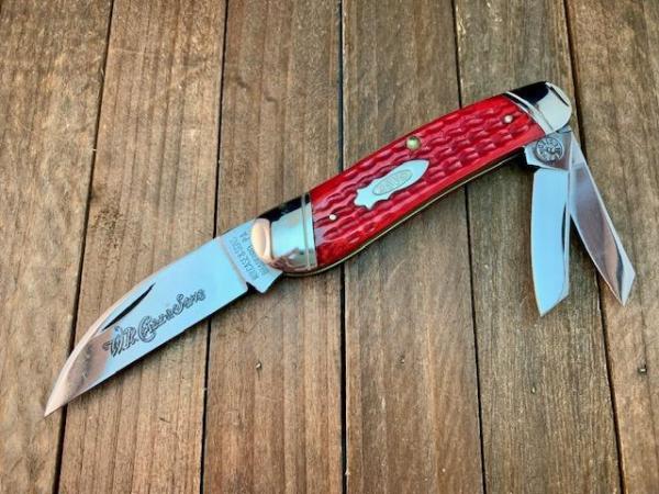Case Classic Wharncliffe Split Backspring Whittler Red Corn Cob Jigged Bone 6355 1992