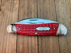 Case Classic Wharncliffe Split Backspring Whittler Red Corn Cob Jigged Bone 6355 1992