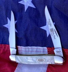 Case xx 2007 Premier Edition Muskrat Knife (Muskrat SS) w/ White Pearl Corelon Handles