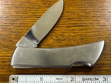 Parker Cut. Co. 1986 Statue of Liberty Stainless Steel Lockback Knife w/Gold Celluloid Scale Japan 