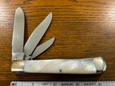 Fight'n Rooster Ltd Ed 1997 Kentucky Cutlery Assoc 3-Blade Trapper Knife w/MOP Scales SN#10 Germany
