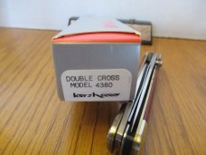 Kershaw Red Stamina Wood Double Cross Discontinued Model 4380 