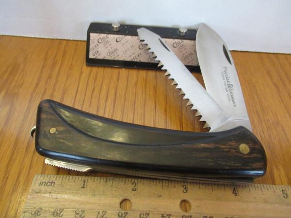 Precise Blackhawk  African Blackwood Handle Lock Back  Utility 