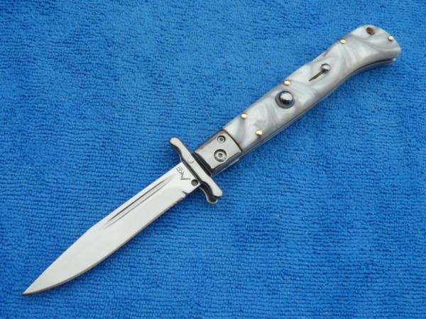 9" AKC World Roma Swinguard Imi-Pearl white handles 9" AKC World Roma Swinguard Imi-Pearl white handles