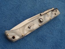  9" AKC World Roma Swinguard Imi-Pearl white handles 