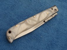  9" AKC World Roma Swinguard Imi-Pearl white handles 