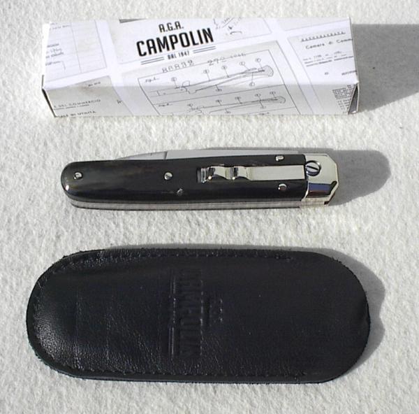 NEW 2022 AGA CAMPOLIN BARON 8" AUTOMATIC BRAZILIAN HORN CAMPOLIN, ITALY W/BOX & LEATHER POUCH NEW 2022 AGA CAMPOLIN BARON 8" AUTOMATIC BRAZILIAN HORN CAMPOLIN, ITALY W/BOX & LEATHER POUCH