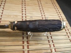 SCHRADE U.S.A. 498 "GOLD RUSH" 49'ER VINTAGE OLDER HIGH CARBON STEEL FIXED BLADE USED HUNTING KNIFE 