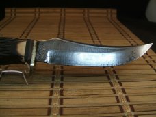 SCHRADE U.S.A. 498 "GOLD RUSH" 49'ER VINTAGE OLDER HIGH CARBON STEEL FIXED BLADE USED HUNTING KNIFE 