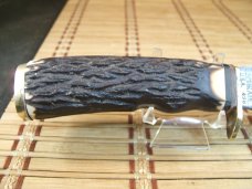SCHRADE U.S.A. 498 "GOLD RUSH" 49'ER VINTAGE OLDER HIGH CARBON STEEL FIXED BLADE USED HUNTING KNIFE 