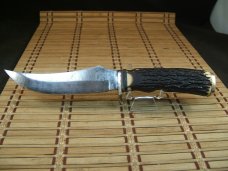 SCHRADE U.S.A. 498 "GOLD RUSH" 49'ER VINTAGE OLDER HIGH CARBON STEEL FIXED BLADE USED HUNTING KNIFE 