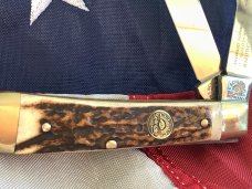 Carl Schlieper / German Eye Small Trapper w/ Great Stag Handles -NOS