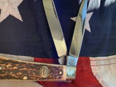 Carl Schlieper / German Eye Small Trapper w/ Great Stag Handles -NOS