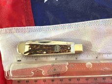 Carl Schlieper / German Eye Small Trapper w/ Great Stag Handles -NOS