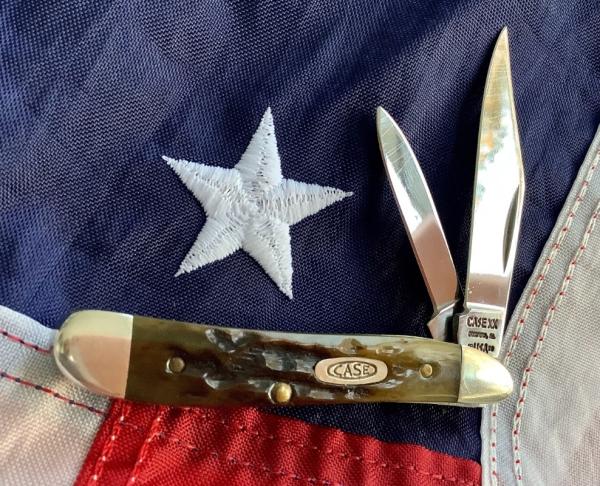Case xx 1992 Peanut (G6220 SS) Pocket Knife with Greenish Bone Handles. Slightly used Case xx 1992 Peanut (G6220 SS) Pocket Knife with Greenish Bone Handles. Slightly used