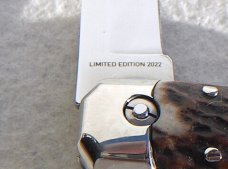 NEW AGA 8" CAMPOLIN ITALY BARON AUTOMATIC GENUINE STAG NICKEL SILVER COMPONTS-W/BOX & POUCH