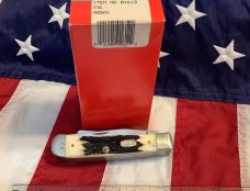 Case xx 1997, 3 dot, "The Beast" Trapper Knife (MDL# 5554 SS) w/ Great Black Stag Handles -NOS