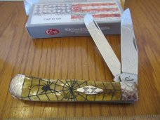 Case XX Wild Horse Customs Antique Bone Woodland Widow Trapper 1 of 25 