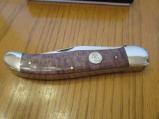Queen Cutlery Titusville Pa. Birds Eye Maple Folding Hunter Pattern # 39BEM