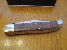 Queen Cutlery Titusville Pa. Birds Eye Maple Folding Hunter Pattern # 39BEM