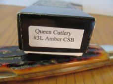 Queen Titusville PA. Amber Carved Stag Bone Mountain Man Pattern # 3