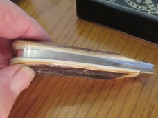 Queen Joe Pardue Stag Handle Hawk Bill Pattern # 2C   D-2 Steel