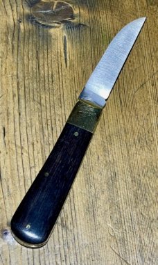 Michael May Classic Sheffield Barlow with a Wharncliffe Blade and Ebony scales
