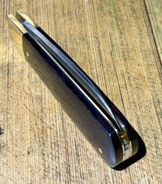 Michael May Classic Sheffield Barlow with a Wharncliffe Blade and Ebony scales