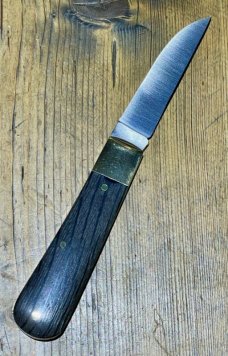 Michael May Classic Sheffield Barlow with a Wharncliffe Blade and Bog Oak scales