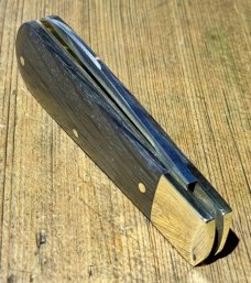 Michael May Classic Sheffield Barlow with a Wharncliffe Blade and Bog Oak scales