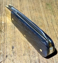 Michael May Classic Sheffield Barlow with a Wharncliffe Blade and Bog Oak scales