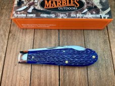 Marbles MSA by Dave Shirley Easy Open Jack Blue Italian Jigged Bone 2001