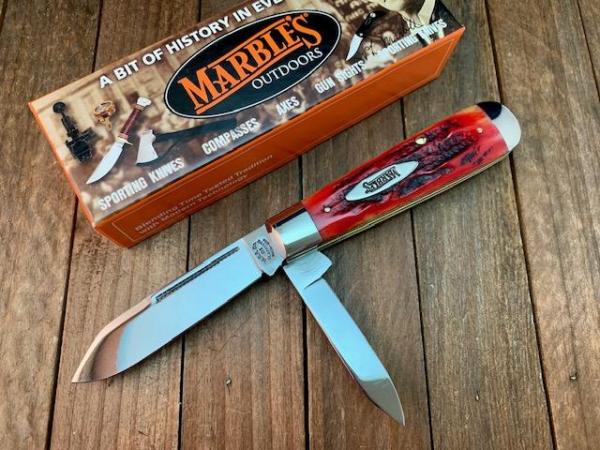 Marbles MSA by Dave Shirley English Jack Red Carved Stag Bone 2001 Marbles MSA by Dave Shirley English Jack Red Carved Stag Bone 2001