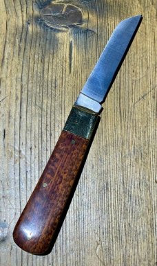 Michael May Lambsfoot Knife with Snakewood scales, hand made in Sheffield England