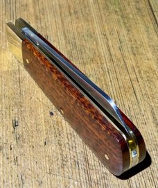 Michael May Lambsfoot Knife with Snakewood scales, hand made in Sheffield England