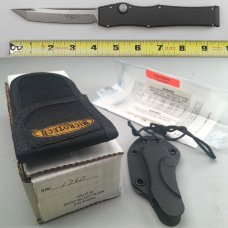 Microtech HALO III  w/ plain-edge blade, vintage collector-grade knife, New In Box, flawless, c.2000