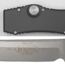 Microtech HALO III  w/ plain-edge blade, vintage collector-grade knife, New In Box, flawless, c.2000