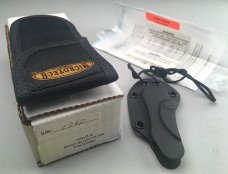 Microtech HALO III  w/ plain-edge blade, vintage collector-grade knife, New In Box, flawless, c.2000
