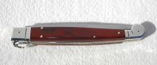 AGA CAMPOLIN 12" AUTO ITALIAN SICILIANO FIGHTING KNIFE SANTOS MAHOGANY WOOD 4 MIL BLADE N/S BOLSTERS